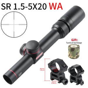White Smoke 1.5-5X20 WA Aluminum Alloy Optical Scope – Waterproof Outdoor Viewing Scope T-EAGLE