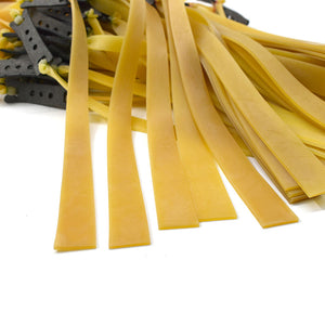 Goldenrod Marksman® 1.5MM Powerful Fast Rebound 24CM Slingshot Replacement Flat Rubber Band Natural Latex Catapult Gulel Rubber Bands INDIAN SLINGSHOT