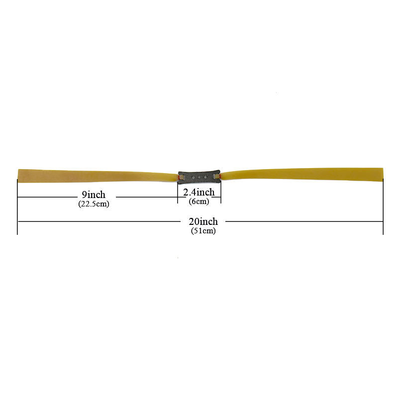 Dark Goldenrod New 24CM Length Mid Pull Rubber Band 0.55mm-1.0mm Thickness High Quality Slingshot Catapult Accessories and Replacement Flat Bands - 1 Set INDIAN SLINGSHOT
