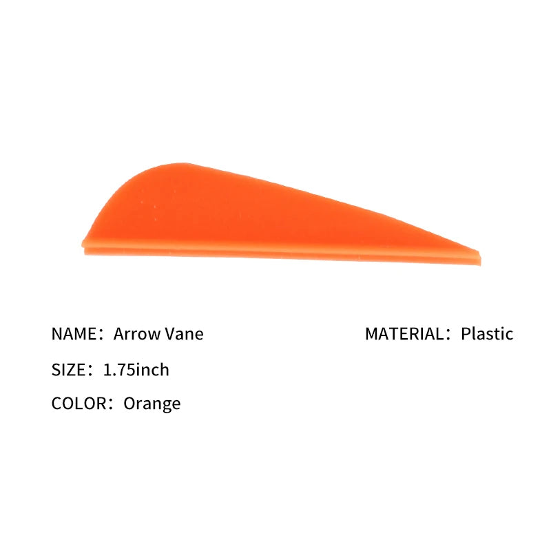 Tomato SPG 1.75 Inch Arrow Vanes – Plastic Parabolic Fletching SPG