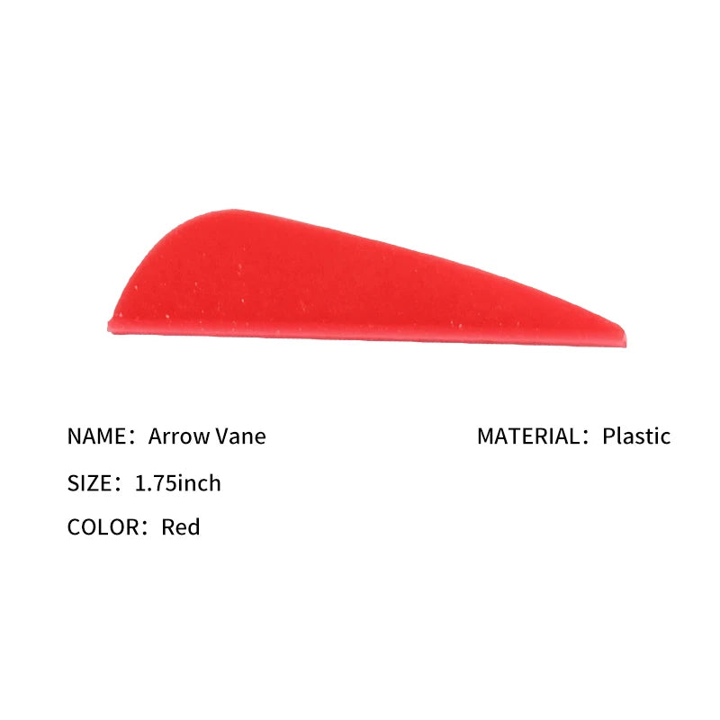 Tomato SPG 1.75 Inch Arrow Vanes – Plastic Parabolic Fletching SPG