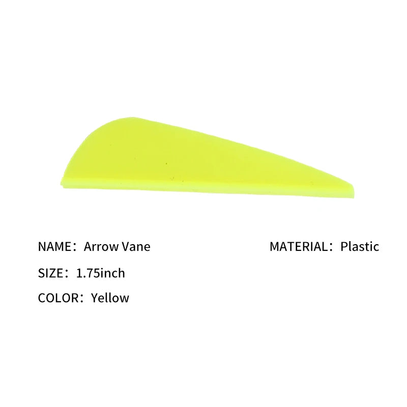 Light Goldenrod SPG 1.75 Inch Arrow Vanes – Plastic Parabolic Fletching SPG