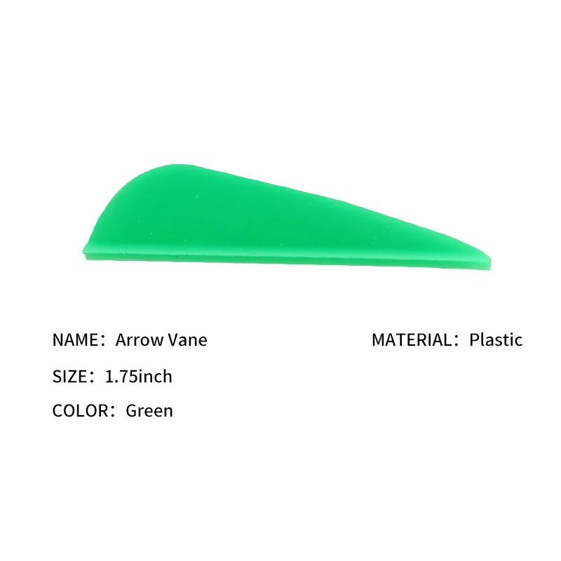 Medium Sea Green SPG 1.75 Inch Arrow Vanes – Plastic Parabolic Fletching SPG