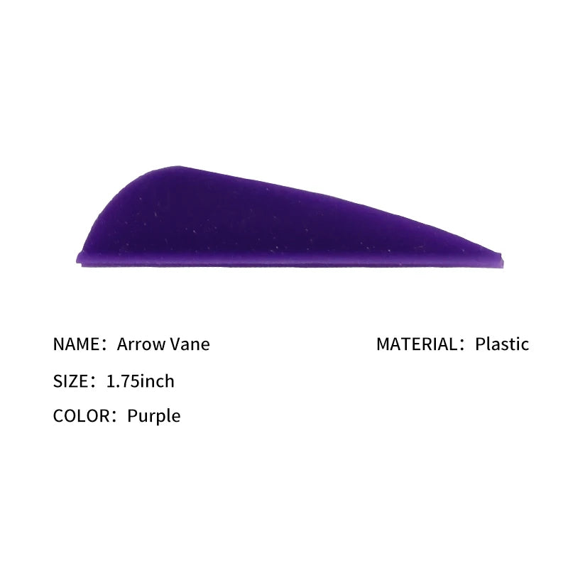 Midnight Blue SPG 1.75 Inch Arrow Vanes – Plastic Parabolic Fletching SPG
