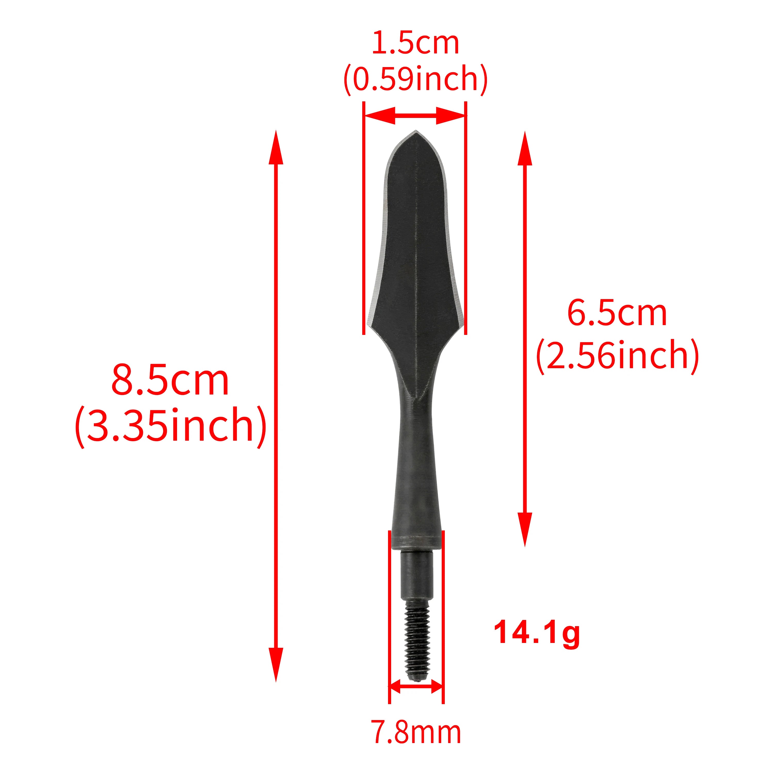White Smoke Retro Arrow Broadhead 8/32 Universal Thread Carbon Steel Arrow Point Tips MARKSMAN