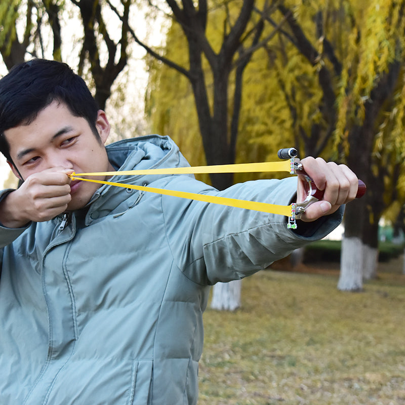 Light Slate Gray Super Hard Slingshot With Laser Targeting For Outdoor Shooting INDIAN SLINGSHOT