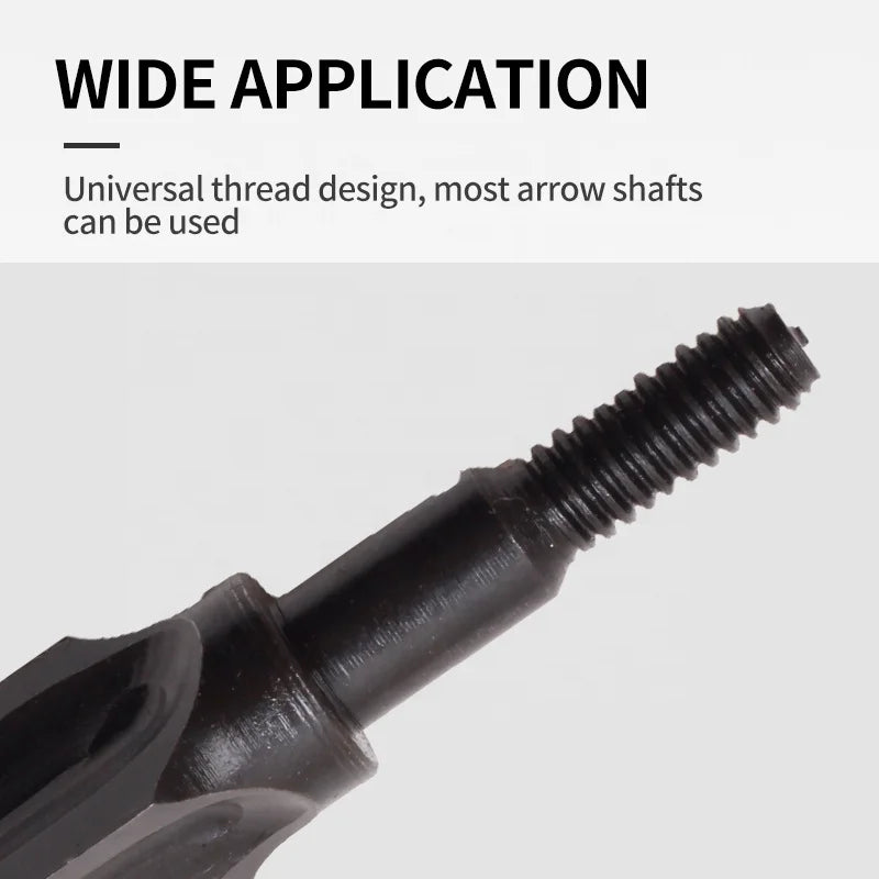 Dark Slate Gray SPG 110-Grain Carbon Steel Screw-In Arrow Tip (Broadhead Style) — Black SPG