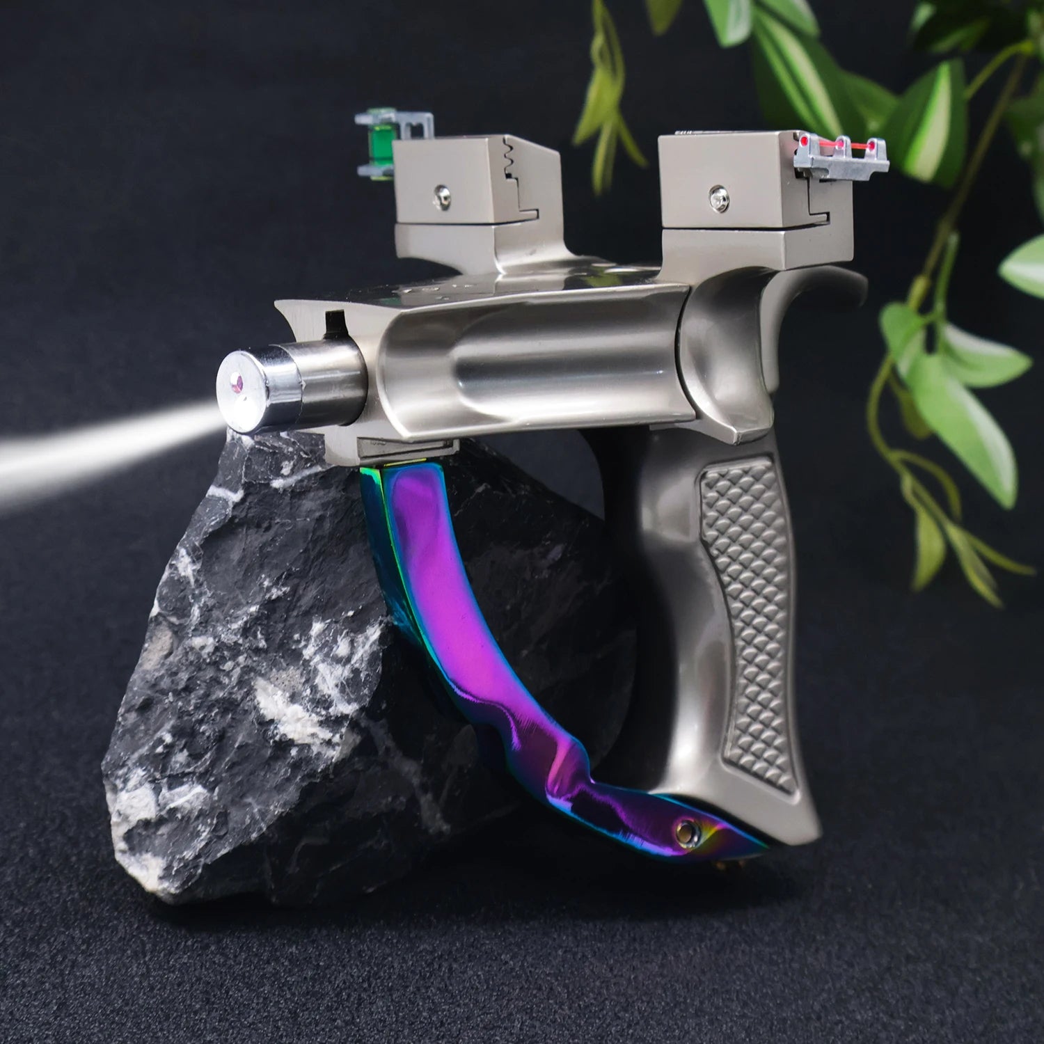 Dark Slate Gray Fusion Laser Pro Aluminum Alloy Slingshot INDIAN SLINGSHOT