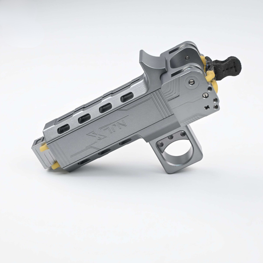 White Smoke Infii Rapid Fire Blaster / Infii Ultra Magnum Slingshot with Automatic Loading Magazine INDIAN SLINGSHOT