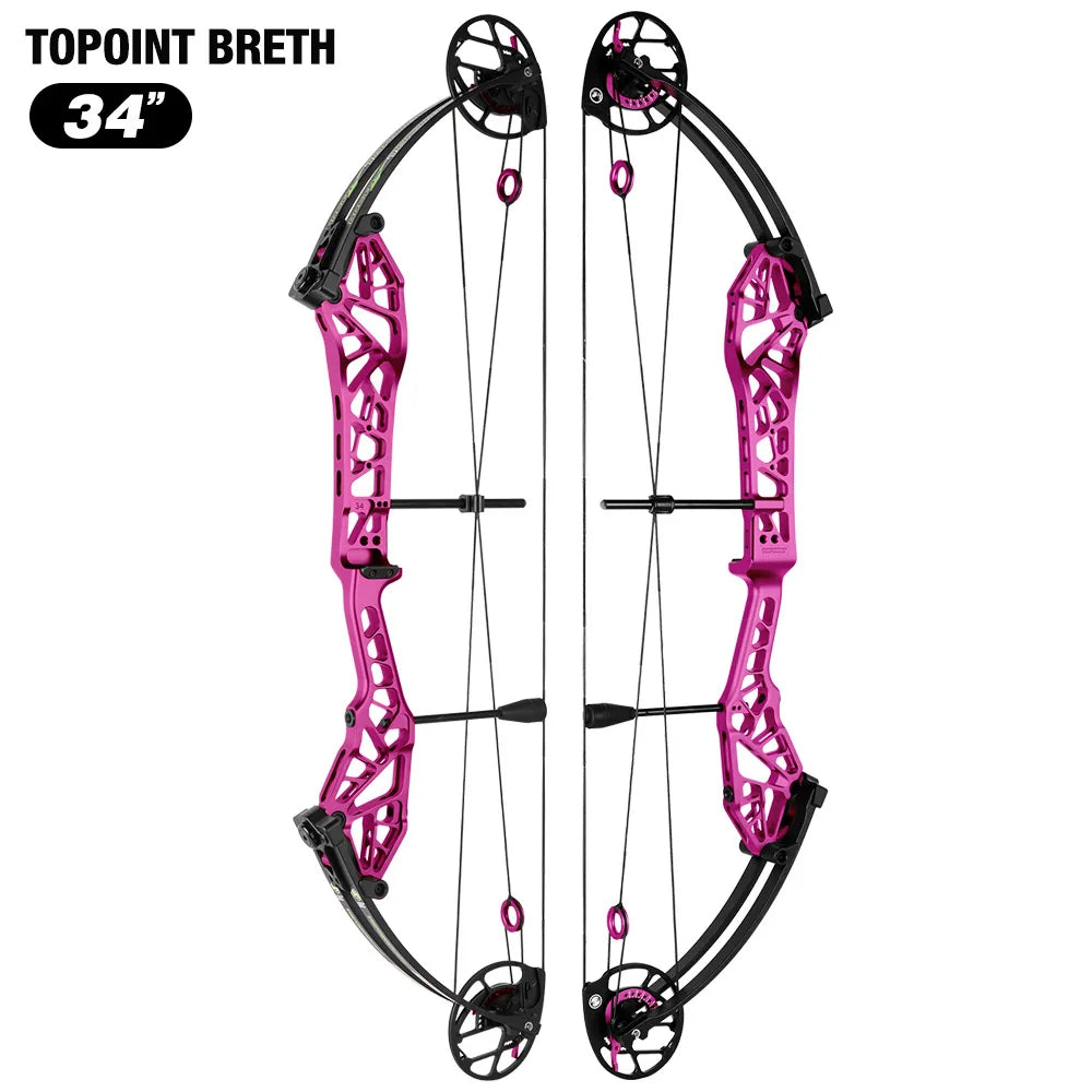 White Smoke Topoint Breth 34 Compound Bow | Aluminium Riser Topoint