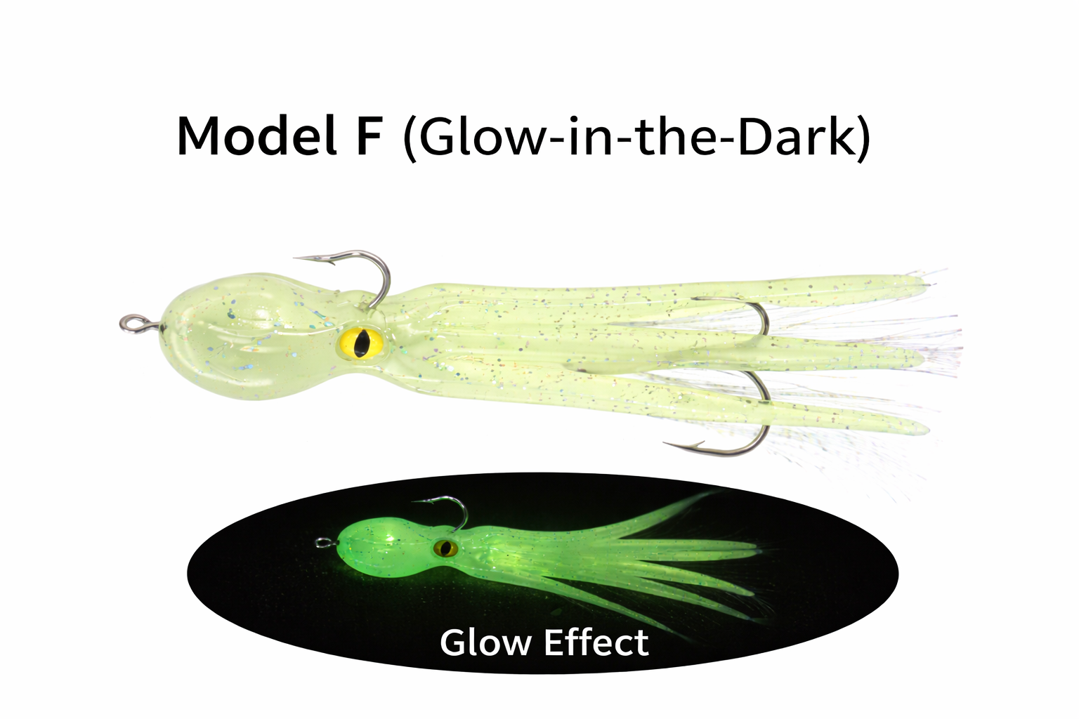 11cm 22g Luminous Octopus Soft Fishing Lure with Double Hooks