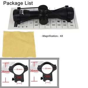 Tan 4X30 EG Outdoor Tactical Optical Sight Scope INDIAN SLINGSHOT