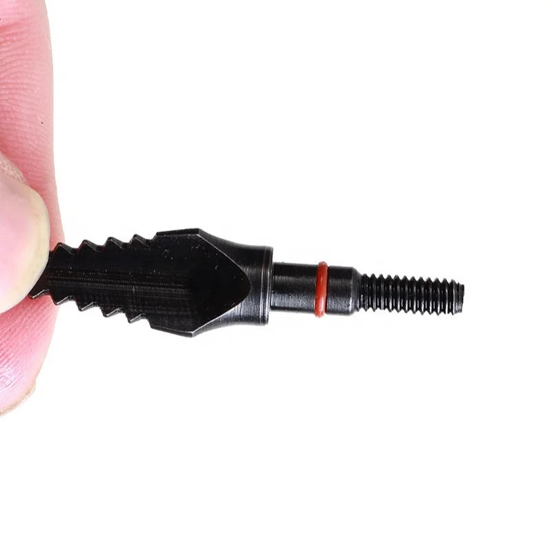 Black SPG SP-HA609 125 Grain Carbon Steel Arrow Tips | Replaceable Broadhead SPG