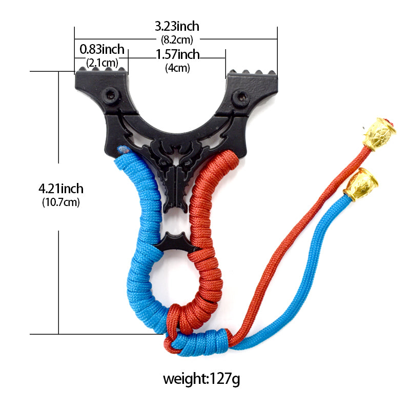 Dark Slate Gray Alloy Flat Leather Wolverine Clip Fiber Optic Point Slingshot Bundle-free Outdoor Sports Precision Slingshot INDIAN SLINGSHOT