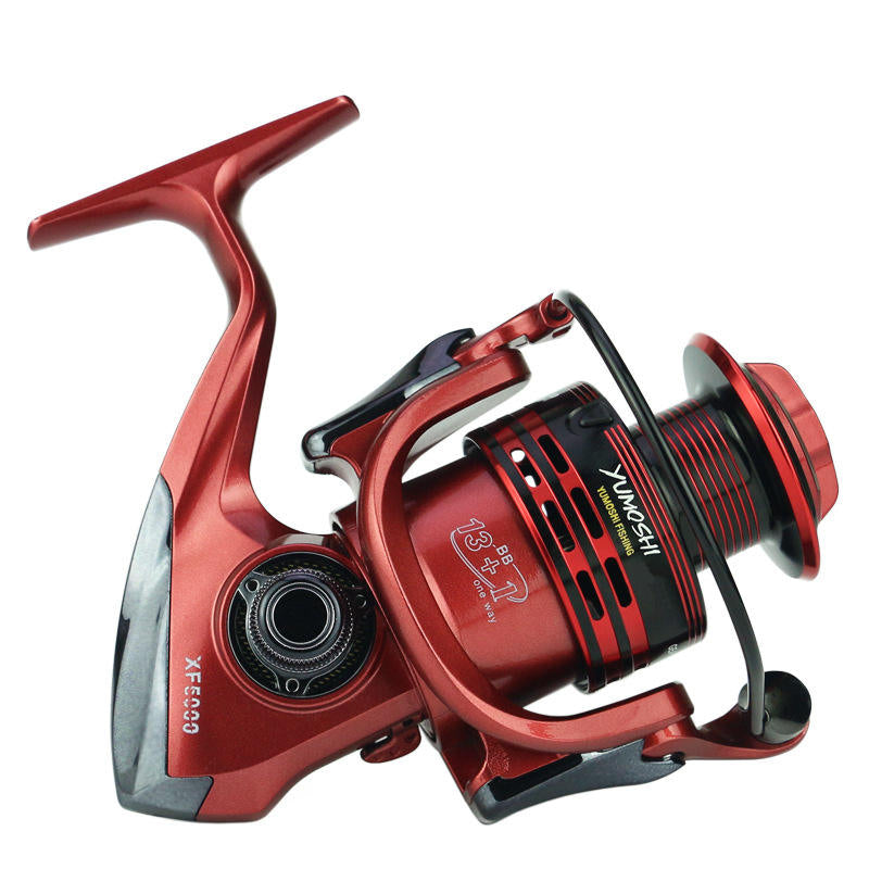 13+1BB Multi-Color Spinning Fishing Reel with EVA Cork Handle, Metal S