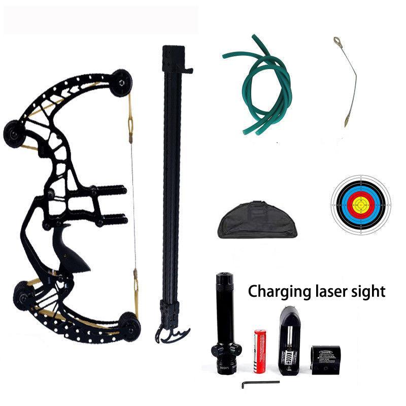 Black High Precision Dual-Purpose Adult Outdoor Target Shooting Bow For Continuous Composite Steel Ball Shooting MARKSMAN