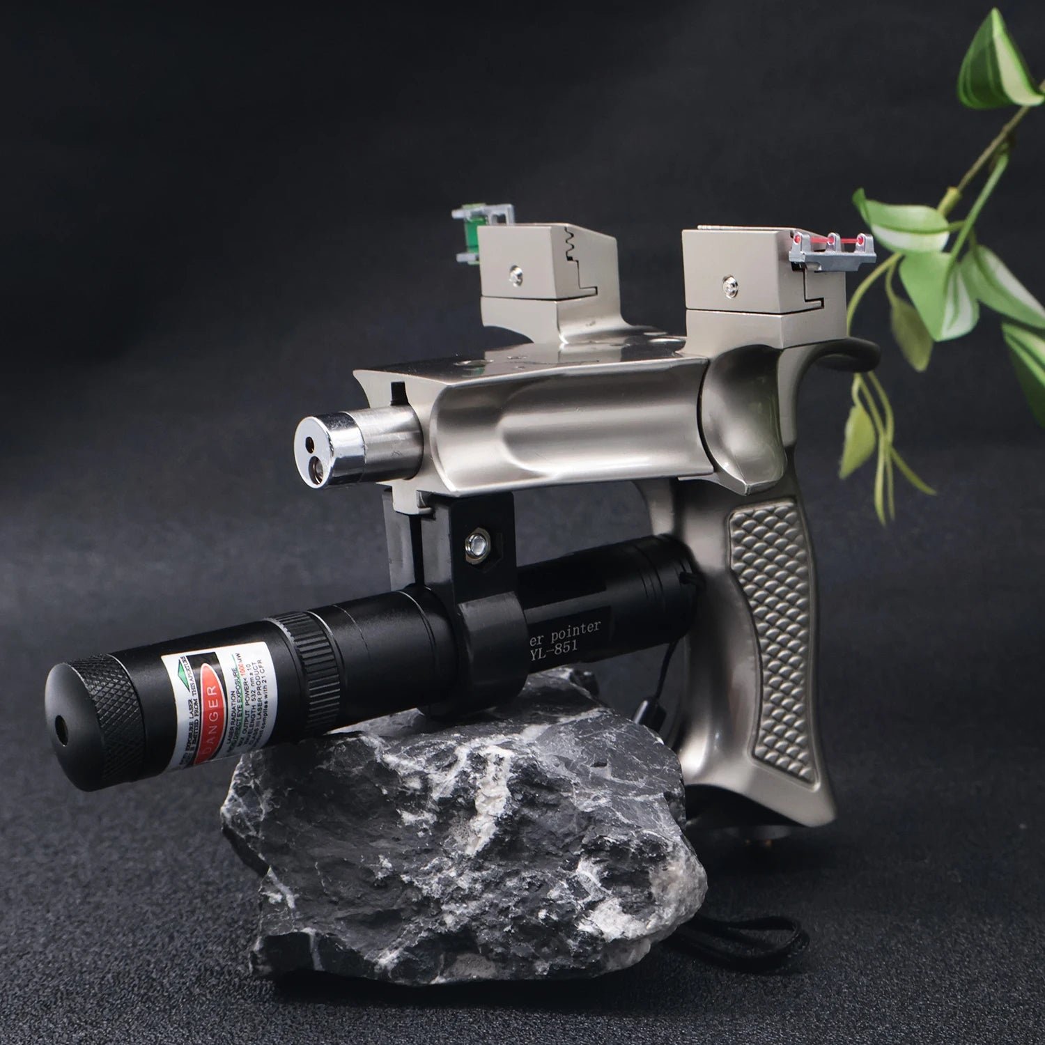 Black Fusion Laser Pro Aluminum Alloy Slingshot INDIAN SLINGSHOT