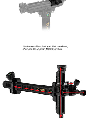 Dark Slate Gray Sanlida® Hero 10 II Compound Bow Sight (6/9 Inch) SANLIDA