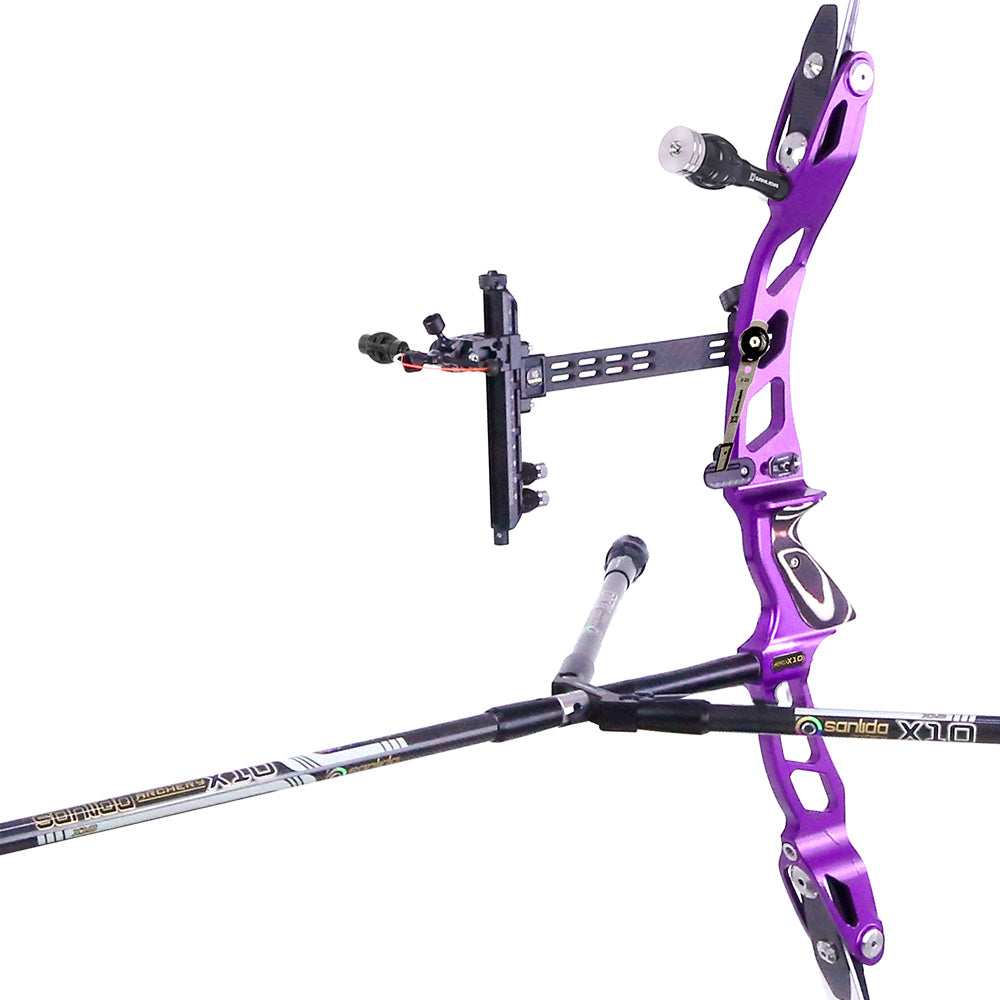 Dark Slate Blue Sanlida® Miracle X10 ILF Target Recurve Bow Kit – Purple Edition SANLIDA