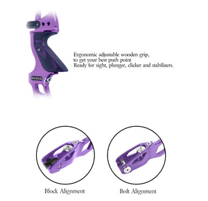 Light Slate Gray Sanlida® Miracle X10 ILF Target Recurve Bow Kit – Purple Edition SANLIDA