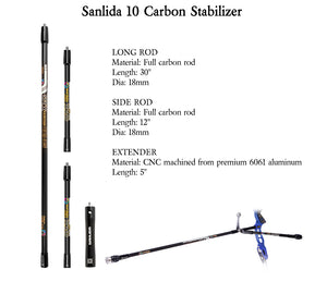 Light Gray Sanlida® Miracle X10 ILF Target Recurve Bow Kit – Dark Blue Edition SANLIDA