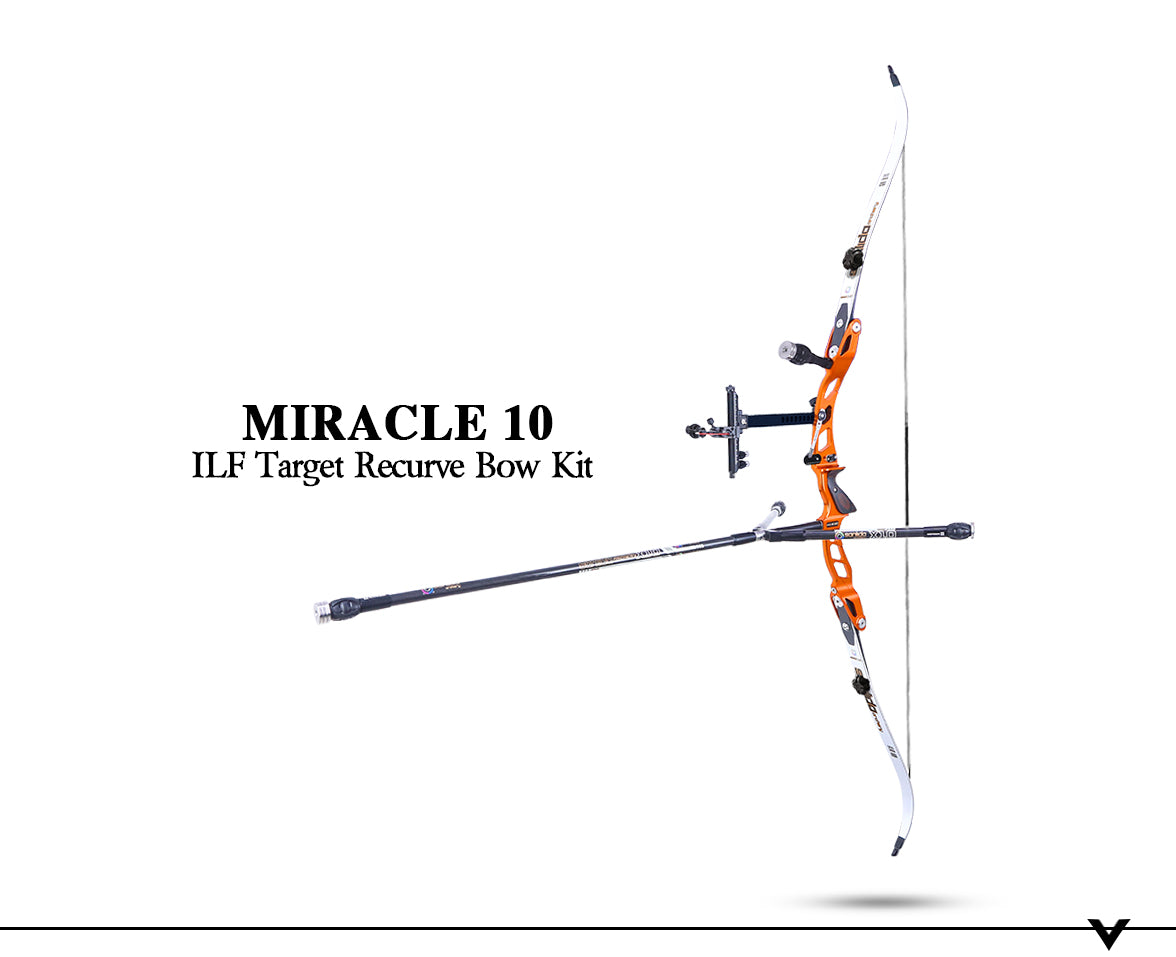 Black Sanlida® Miracle X10 ILF Target Recurve Bow Kit – Orange Edition SANLIDA