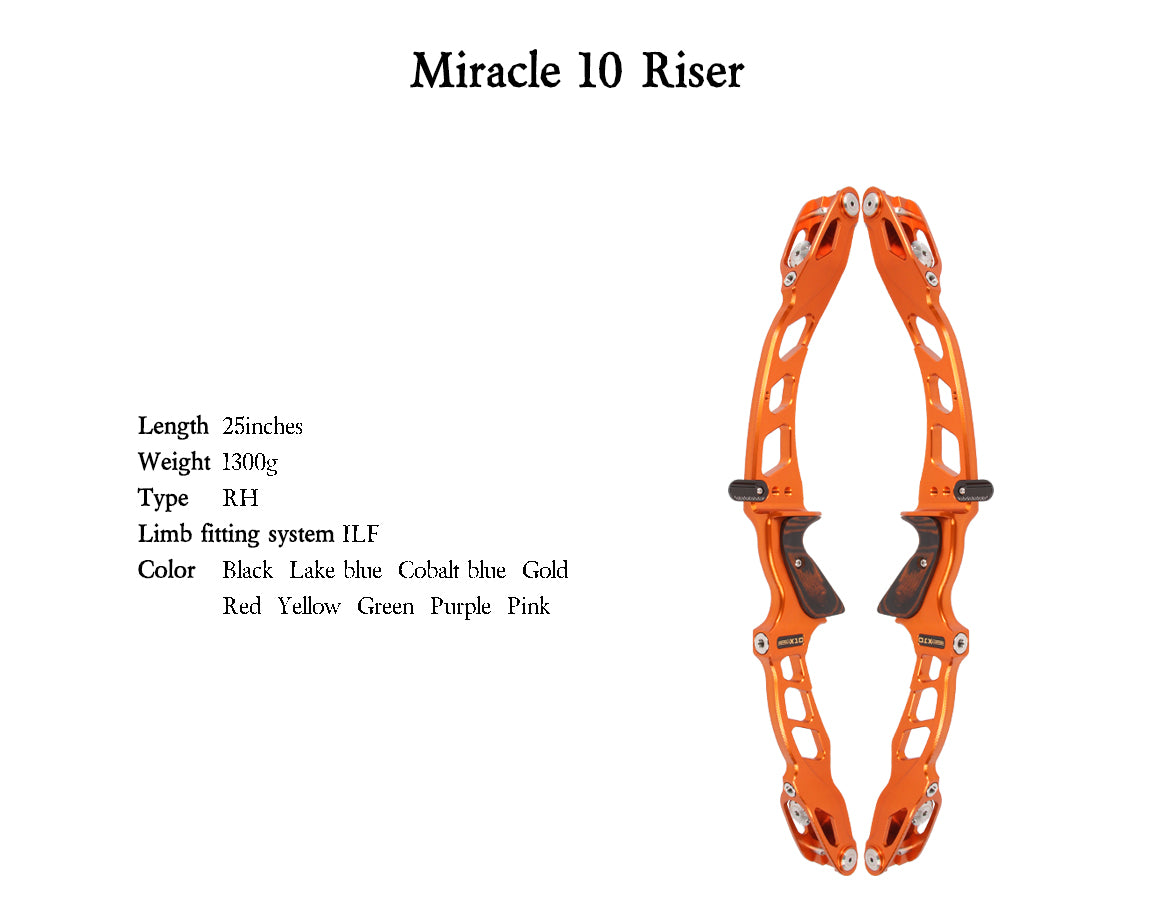 Chocolate Sanlida® Miracle X10 ILF Target Recurve Bow Kit – Orange Edition SANLIDA