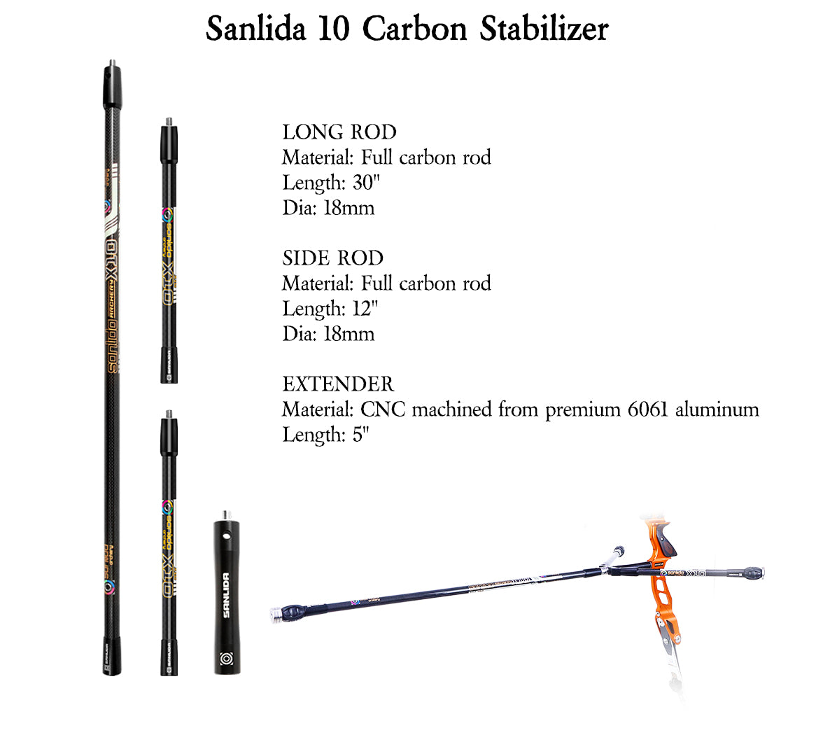Light Gray Sanlida® Miracle X10 ILF Target Recurve Bow Kit – Orange Edition SANLIDA