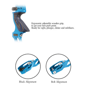 Dark Slate Gray Sanlida® Miracle X10 ILF Target Recurve Bow Kit – Light Blue Edition SANLIDA