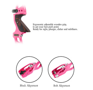 Dark Slate Gray Sanlida® Miracle X10 ILF Target Recurve Bow Kit – Pink Edition SANLIDA