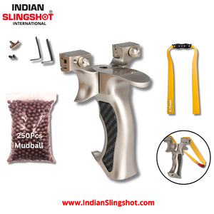 White Smoke Professional Olympic Stainless Steel / Alloy Slingshot INDIAN SLINGSHOT