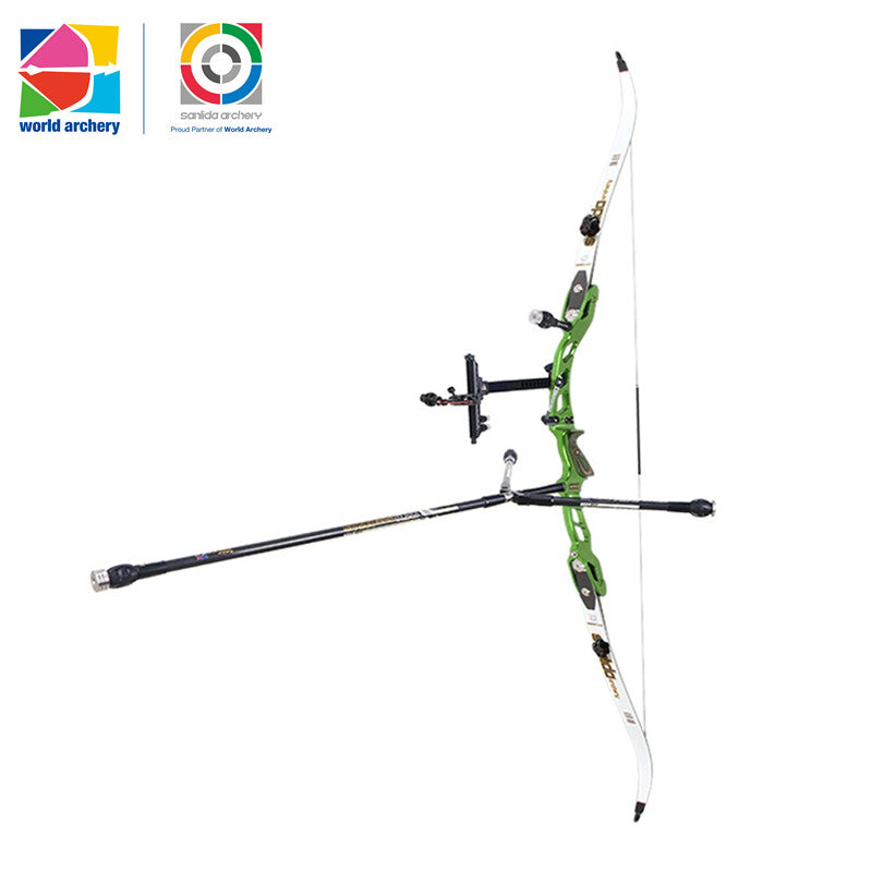 Light Gray Sanlida® Miracle X10 ILF Target Recurve Bow Kit – Green Edition SANLIDA