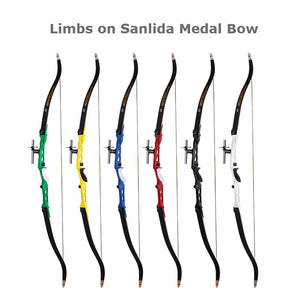 Beige Sanlida® Recurve Bow limbs with String for Noble and Medal Bow SANLIDA