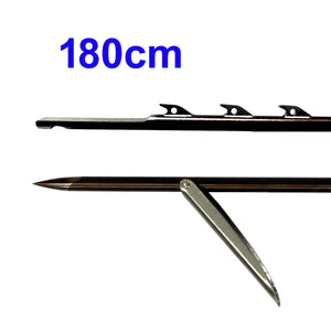 White Smoke 10mm Spearfishing Euro Shark 4-Fin Mono Shaft (100–200cm) – 17-4PH Stainless Steel with 1 Flopper Barb for Speargun INDIAN SLINGSHOT