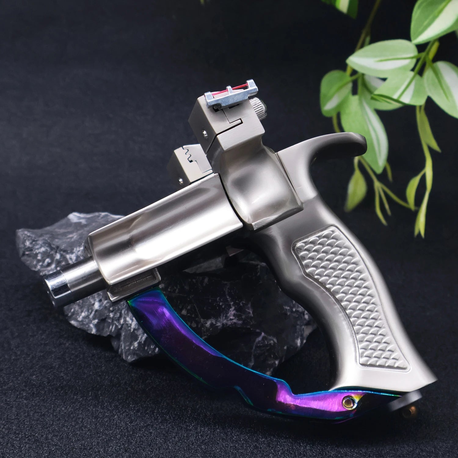 Dark Slate Gray Fusion Laser Pro Aluminum Alloy Slingshot INDIAN SLINGSHOT