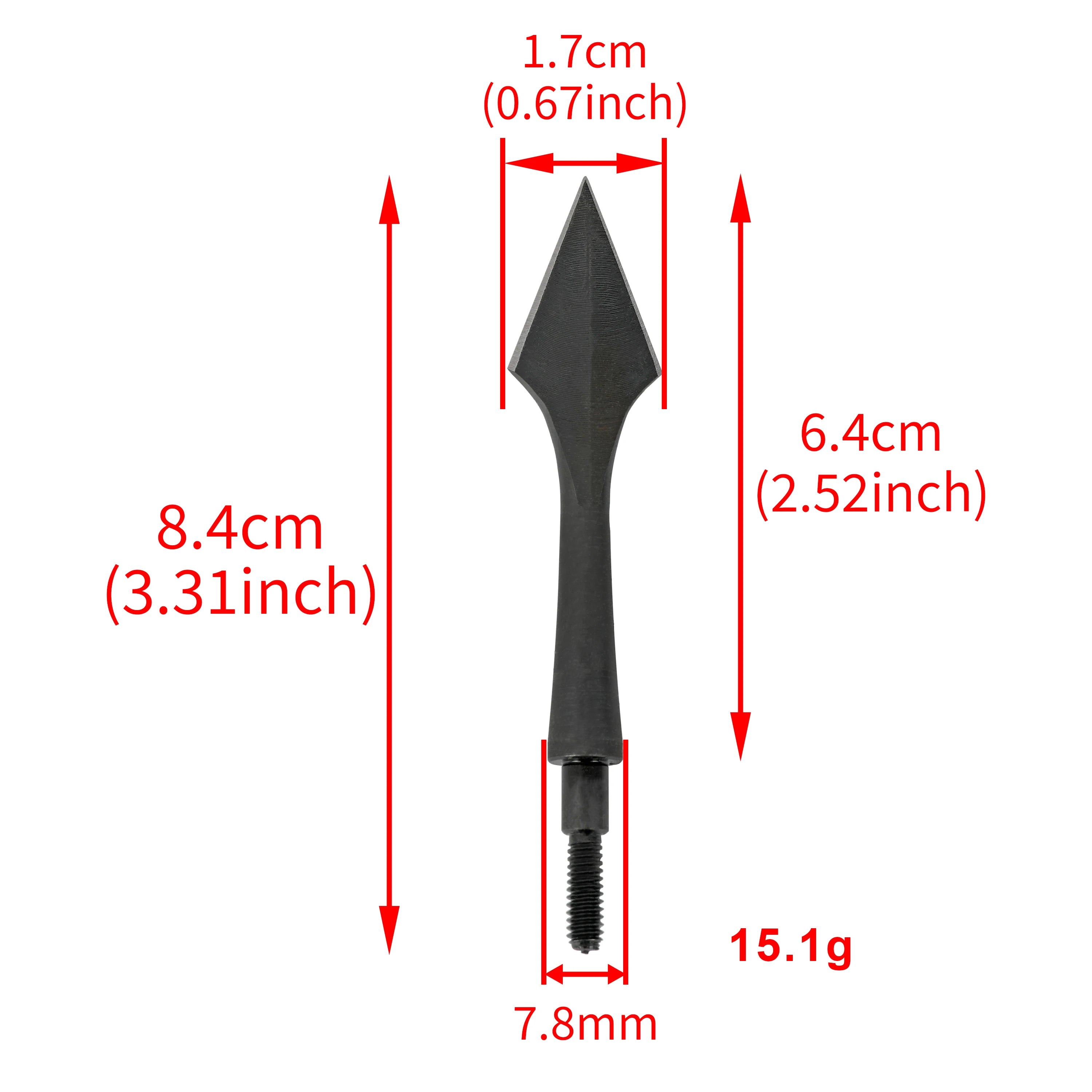 White Smoke Retro Arrow Broadhead 8/32 Universal Thread Carbon Steel Arrow Point Tips MARKSMAN