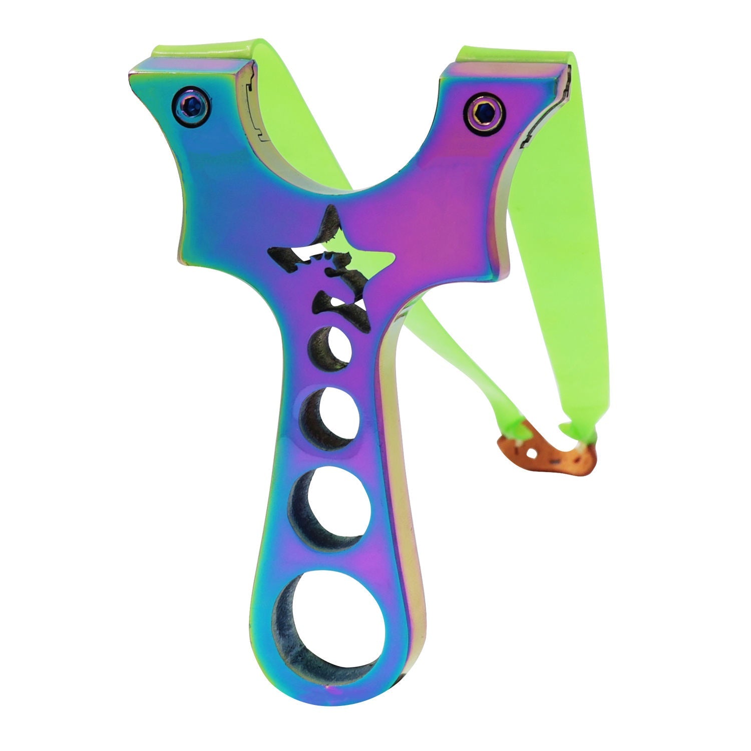 White Smoke Grilled Blue Stainless Slingshot INDIAN SLINGSHOT