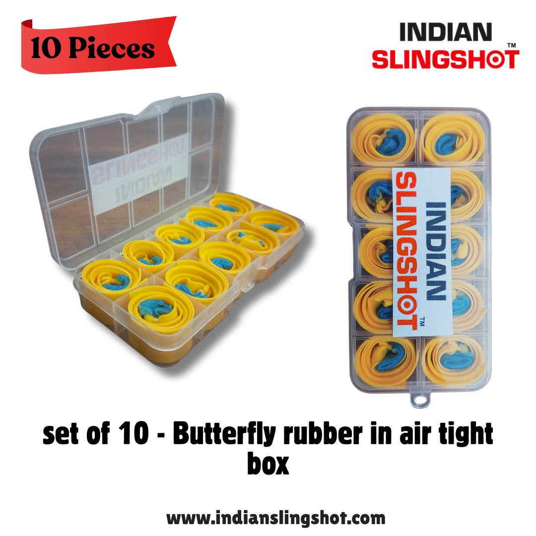 Rosy Brown 10-Pack High-Quality Slingshot Catapult Accessories | Replacement Flat Bands | 20CM Length | 0.75MM / 0.76MM / 1MM Thickness | High Elastic Natural Latex INDIAN SLINGSHOT