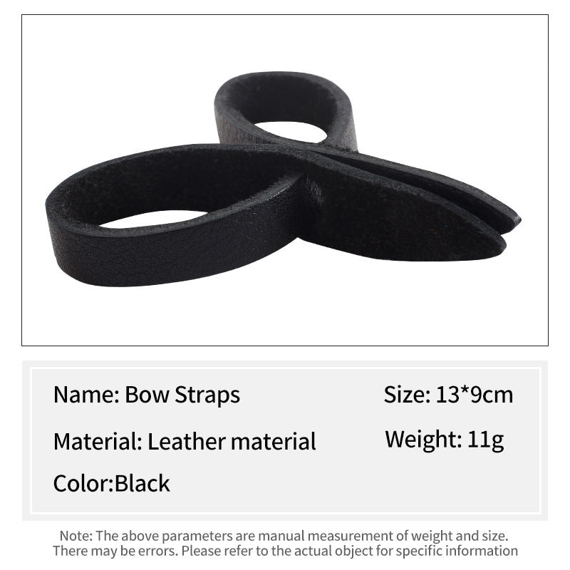 White Smoke SPG Archery Leather Bow Wrist Sling Self Locking Strap for Traditional and Recurve Bows Lightweight Design SPG