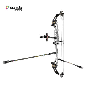 Gray Sanlida® Hero 10 II Target Full Module Compound Bow Kit - Silver Edition SANLIDA