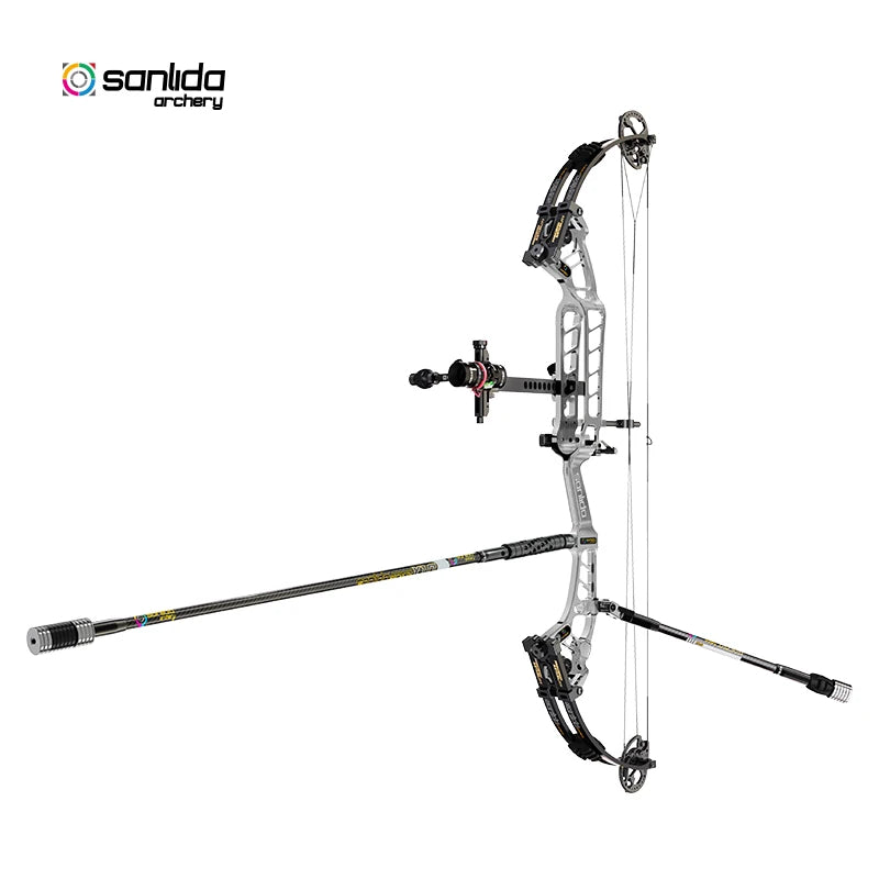 Gray Sanlida® Hero 10 II Target Full Module Compound Bow Kit - Silver Edition SANLIDA