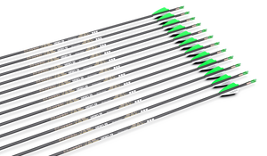 Black Sanlida® Hero 9 Target Compound Carbon Arrows – 12pcs | High Precision ±0.003 Straightness SANLIDA