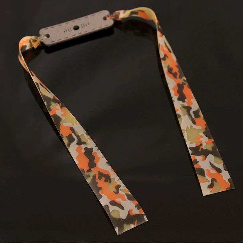 Black 20CM Camouflage Fine Binding Flat Rubber Band 0.70mm Thickness Slingshot Replacement Accessory - 1 Pc INDIAN SLINGSHOT
