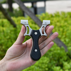 Dark Olive Green Solid Zinc Alloy Resin Black Patch Slingshot INDIAN SLINGSHOT