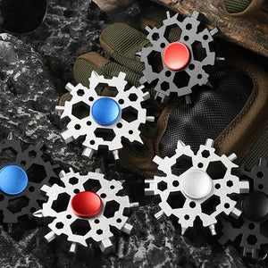 Black 23 in 1 Snowflake Multitool Stainless Steel EDC Wrench MARKSMAN