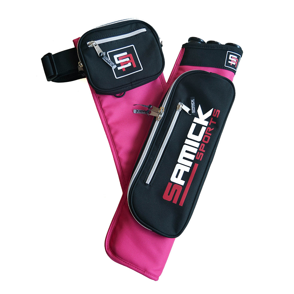 White Smoke SAMICK Quiver Accessories – Polyester Fabric Archery Quiver with Clip Belt SAMICK