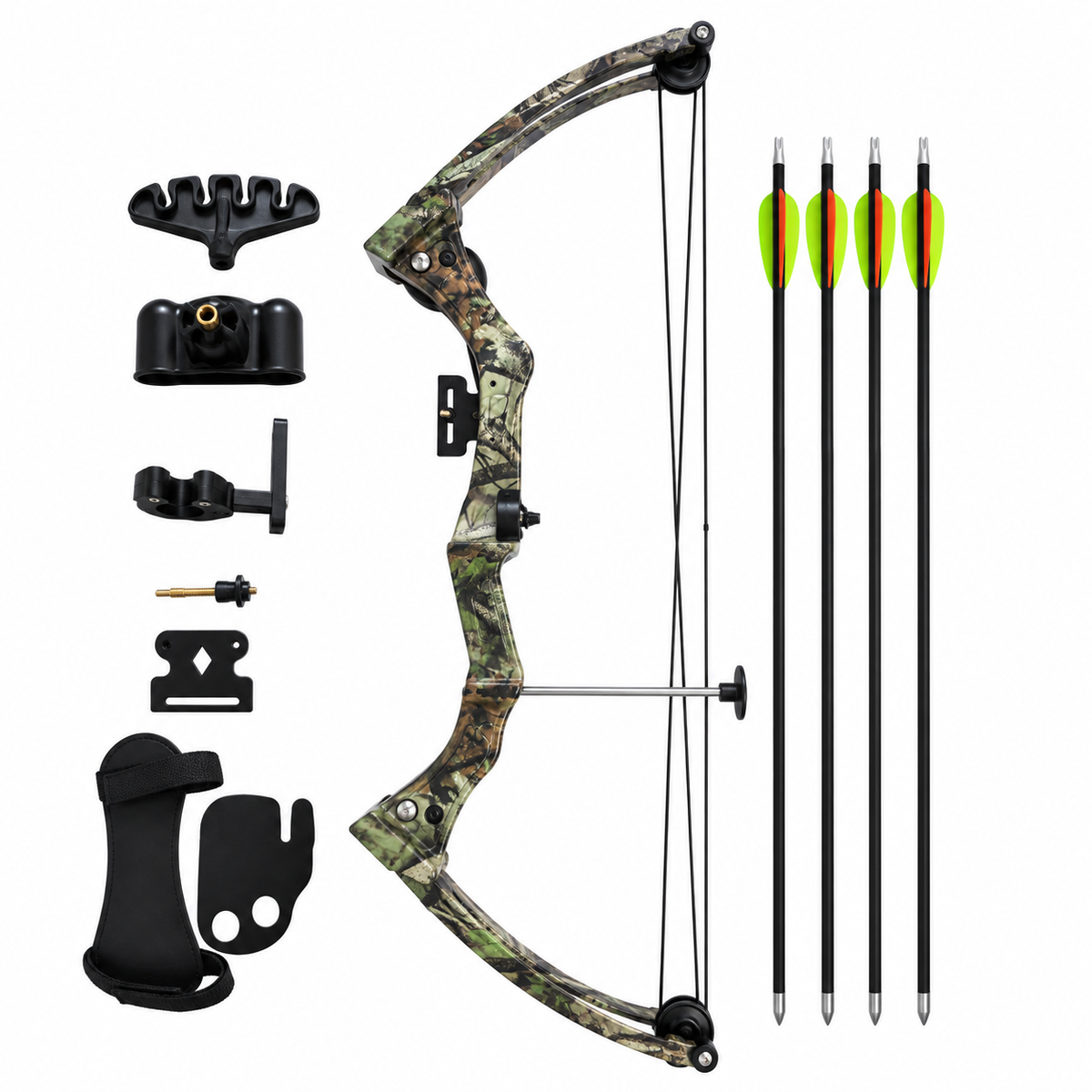 White Smoke Junxing M110 Compound Bow for Kids and Beginners JUNXING