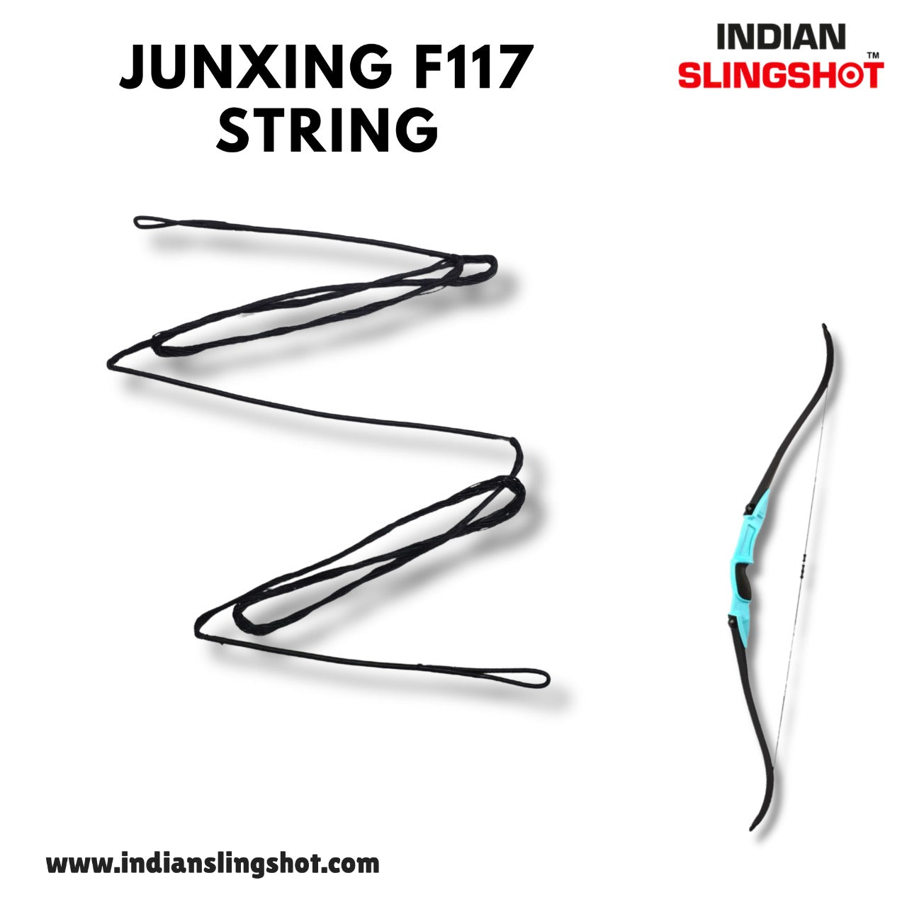 Black Junxing F117 25lbs RH&LH Combat Recurve Bow Black String JUNXING