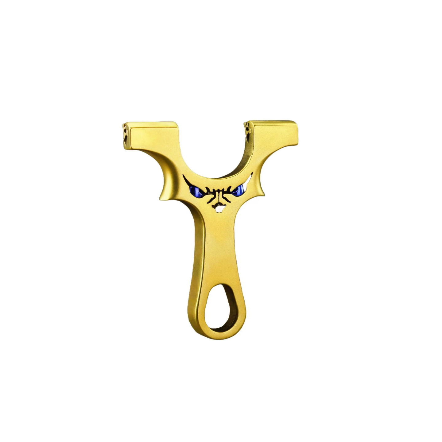 White Smoke Golden Little Monster Stainless Steel Slingshot INDIAN SLINGSHOT