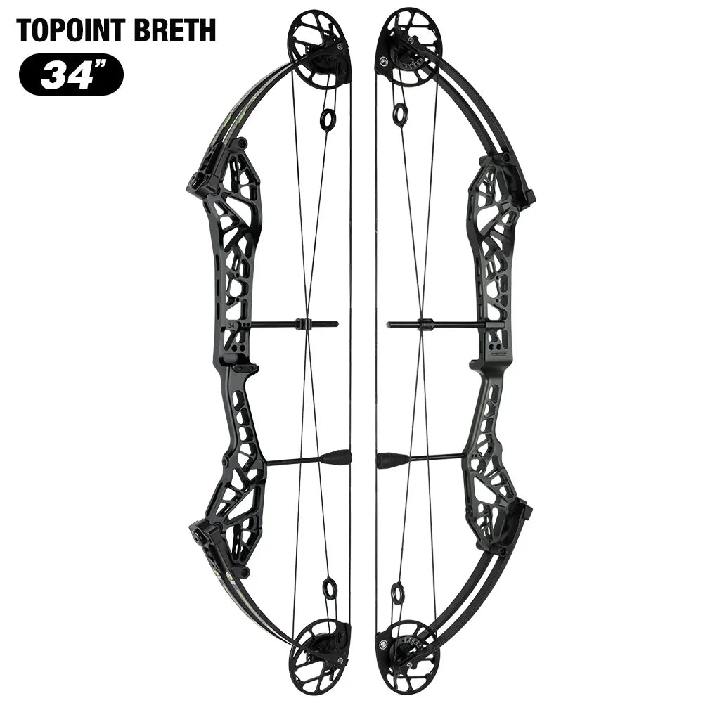 White Smoke Topoint Breth 34 Compound Bow | Aluminium Riser Topoint